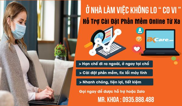 Dịch vụ hỗ trợ cài đặt phần mềm online từ xa - Bkcare.vn